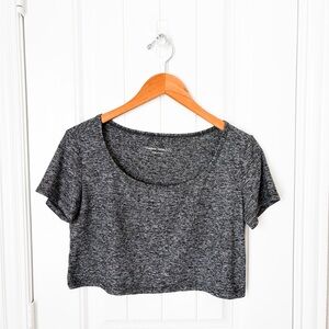 Outdoor Voices Cropped Athletic Tee Heather Grey Size Small